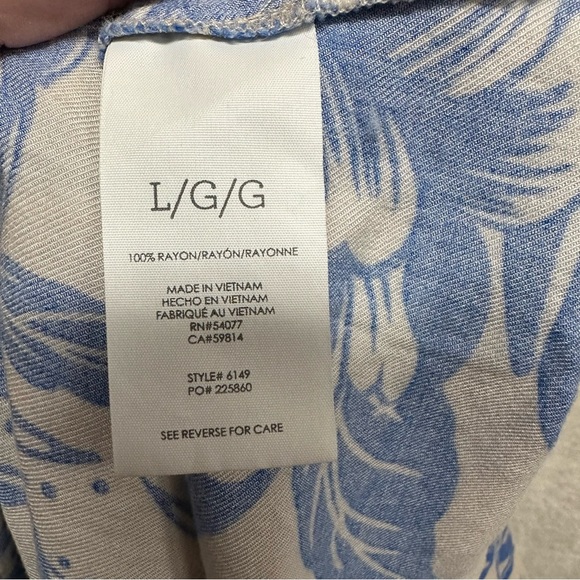 CAbi Athena Dress, Style 6149 women’s size large blue floral - Picture 11 of 12